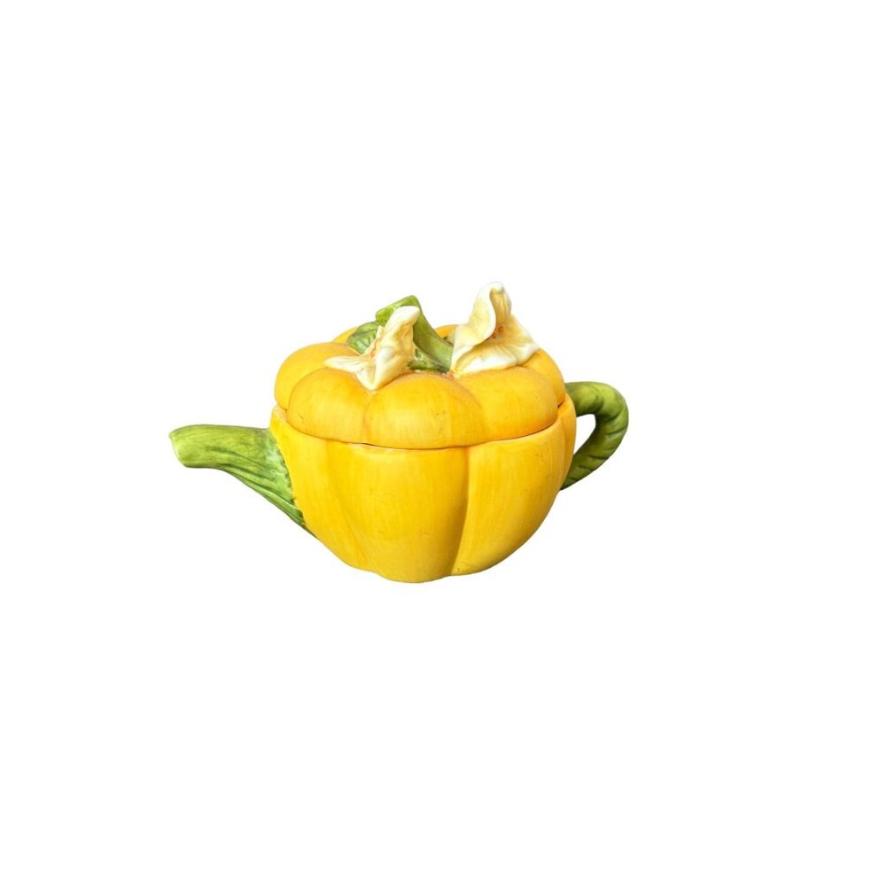 1996 Vintage Avon Miniature Teapot Acorn Squash Size 3" - Picture 8 of 8